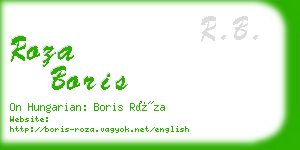 roza boris business card